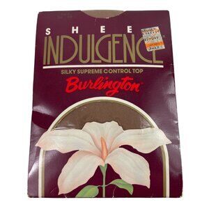 Sheer Indulgence Burlington Vintage 1989 Pantyhose Tan, Size 3